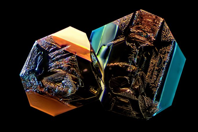 Mikrofoto von MAP (Düngemittel), Bildbreite = 3,0 mm