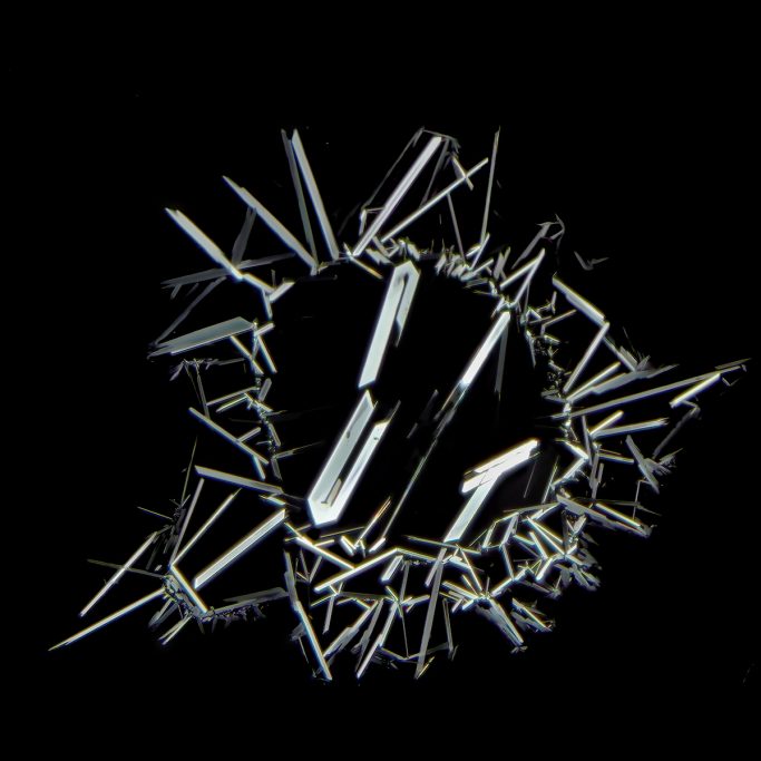 Mikrofoto von Harnstoff mit Weinsäure, Mikrokristalle im polarisierten Licht, 1, Bildbreite = 1,1 mm