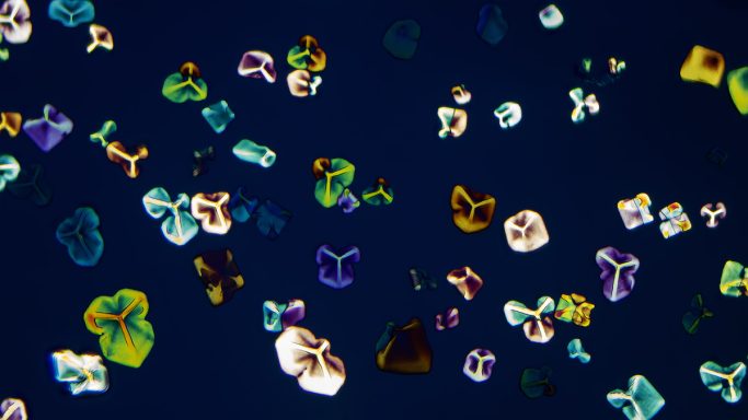 Mikrofoto von Cäsium- mit Magnesiumchlorid, Bildbreite 1,1 mm