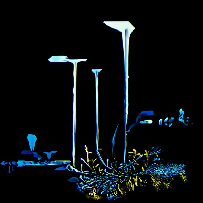 Mikrofoto von Harnstoff mit Weinsäure, Mikrokristalle im polarisierten Licht, 1, Bildbreite = 0,7 mm
