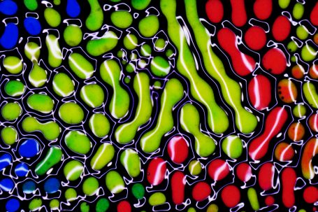 Mikrofoto von Ferrofluid, Auflicht, Bildbreite = 3 mm